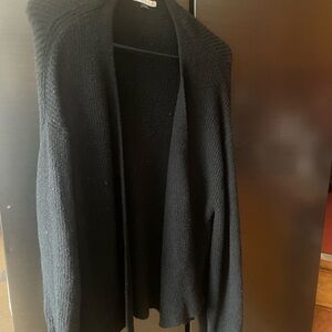 American Eagle Outfitters Charcoal Knit Cardigan